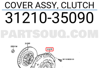 Toyota 3121035090 COVER ASSY, CLUTCH