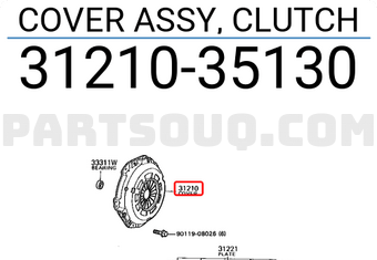 Toyota 3121035130 COVER ASSY, CLUTCH