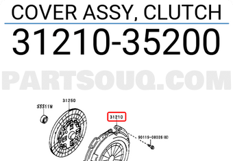 Toyota 3121035200 COVER ASSY, CLUTCH