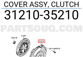 Toyota 3121035210 COVER ASSY, CLUTCH