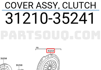 Toyota 3121035241 COVER ASSY, CLUTCH
