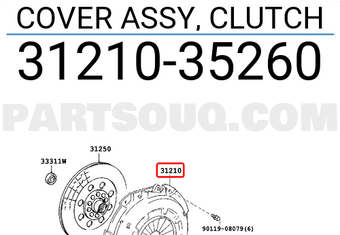 Toyota 3121035260 COVER ASSY, CLUTCH