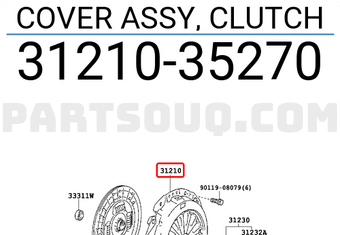 Toyota 3121035270 COVER ASSY, CLUTCH