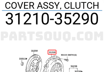 Toyota 3121035290 COVER ASSY, CLUTCH