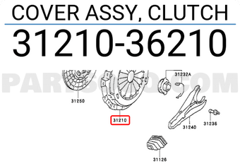Toyota 3121036210 COVER ASSY, CLUTCH