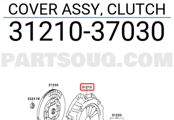 Toyota 3121037030 COVER ASSY, CLUTCH