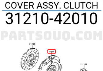 Toyota 3121042010 COVER ASSY, CLUTCH