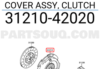 Toyota 3121042020 COVER ASSY, CLUTCH