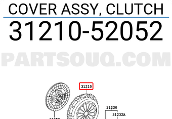 Toyota 3121052052 COVER ASSY, CLUTCH