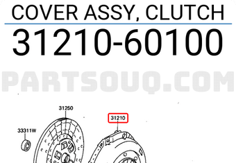 Toyota 3121060100 COVER ASSY, CLUTCH