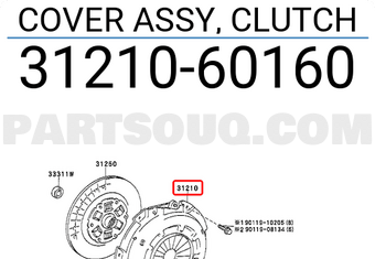 Toyota 3121060160 COVER ASSY, CLUTCH