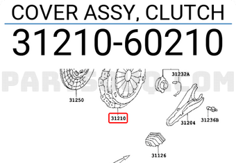 Toyota 3121060210 COVER ASSY, CLUTCH