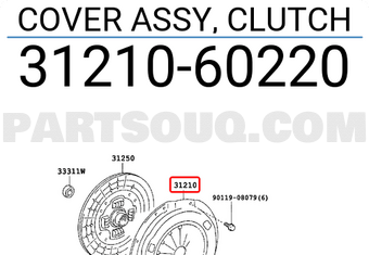 Toyota 3121060220 COVER ASSY, CLUTCH