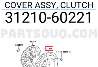 Toyota 3121060221 COVER ASSY, CLUTCH