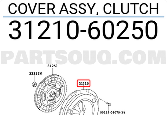 Toyota 3121060250 COVER ASSY, CLUTCH