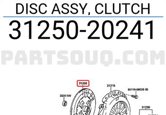 Toyota 3125020241 DISC ASSY, CLUTCH
