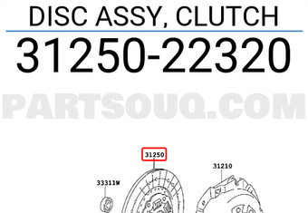 Toyota 3125022320 DISC ASSY, CLUTCH