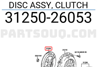 Toyota 3125026053 DISC ASSY, CLUTCH