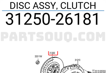 Toyota 3125026181 DISC ASSY, CLUTCH