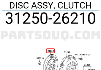 Toyota 3125026210 DISC ASSY, CLUTCH