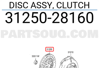 Toyota 3125028160 DISC ASSY, CLUTCH