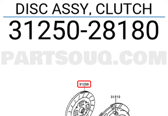 Toyota 3125028180 DISC ASSY, CLUTCH