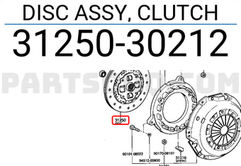 Toyota 3125030212 DISC ASSY, CLUTCH