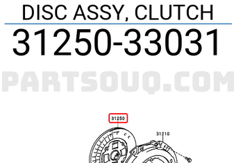 Toyota 3125033031 DISC ASSY, CLUTCH