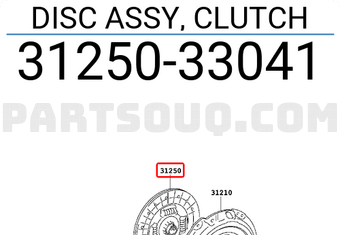 Toyota 3125033041 DISC ASSY, CLUTCH