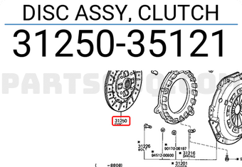 Toyota 3125035121 DISC ASSY, CLUTCH