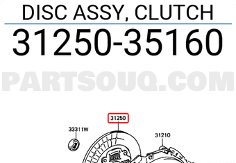 Toyota 3125035160 DISC ASSY, CLUTCH