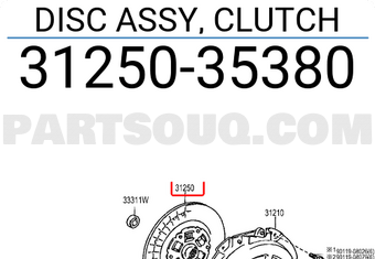 Toyota 3125035380 DISC ASSY, CLUTCH