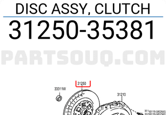 Toyota 3125035381 DISC ASSY, CLUTCH