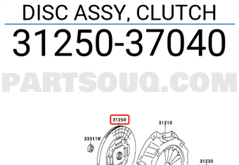 Toyota 3125037040 DISC ASSY, CLUTCH