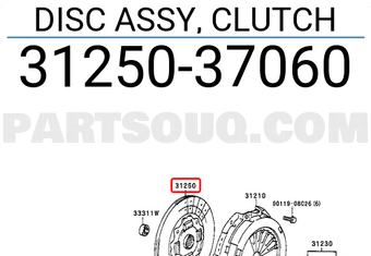 Toyota 3125037060 DISC ASSY, CLUTCH