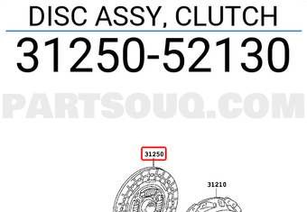 Toyota 3125052130 DISC ASSY, CLUTCH