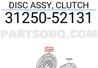 Toyota 3125052131 DISC ASSY, CLUTCH