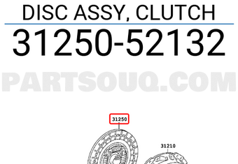 Toyota 3125052132 DISC ASSY, CLUTCH