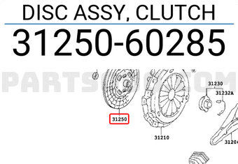 Toyota 3125060285 DISC ASSY, CLUTCH