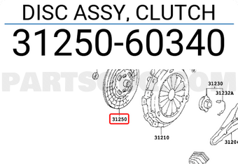 Toyota 3125060340 DISC ASSY, CLUTCH