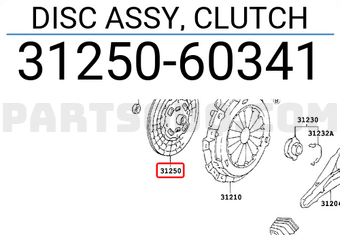 Toyota 3125060341 DISC ASSY, CLUTCH
