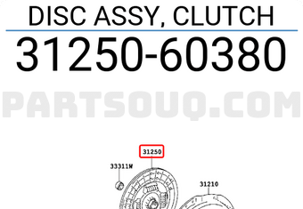Toyota 3125060380 DISC ASSY, CLUTCH