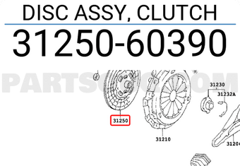 Toyota 3125060390 DISC ASSY, CLUTCH