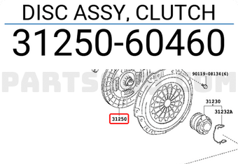 Toyota 3125060460 DISC ASSY, CLUTCH