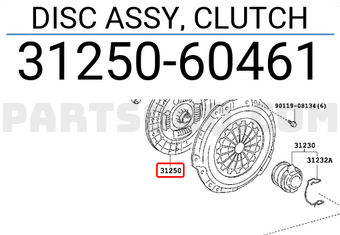 Toyota 3125060461 DISC ASSY, CLUTCH