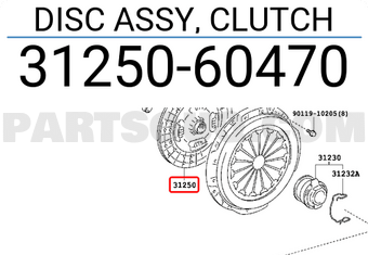 Toyota 3125060470 DISC ASSY, CLUTCH