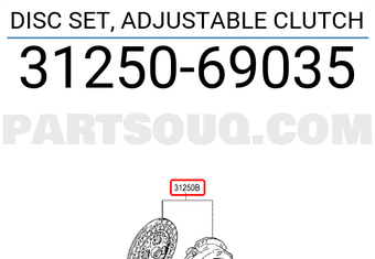 Toyota 3125069035 DISC SET, ADJUSTABLE CLUTCH