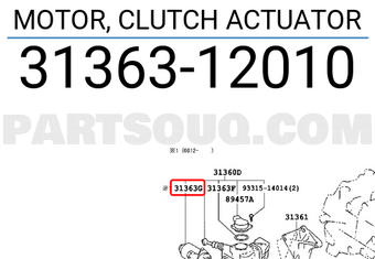 Toyota 3136312010 MOTOR, CLUTCH ACTUATOR