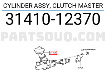 Toyota 3141012370 CYLINDER ASSY, CLUTCH MASTER