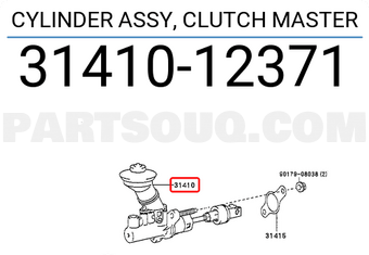 Toyota 3141012371 CYLINDER ASSY, CLUTCH MASTER